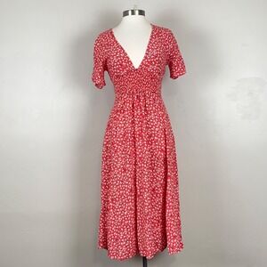 Free People In Full Bloom Dress Women S  90s Y2K Boho Chic Cottagecore Smocked